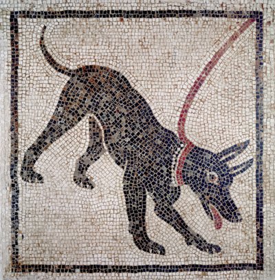 Hond aan de lijn, uit Pompeii door Roman